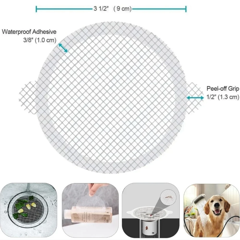 35 Pack Disposable Shower Drain Hair Catcher Stickers